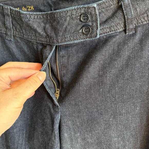 Talbots Womens Curvy Boot Trouser Pant Denim Size 6/28 Dark Wash Casual Sleek - Picture 8 of 12